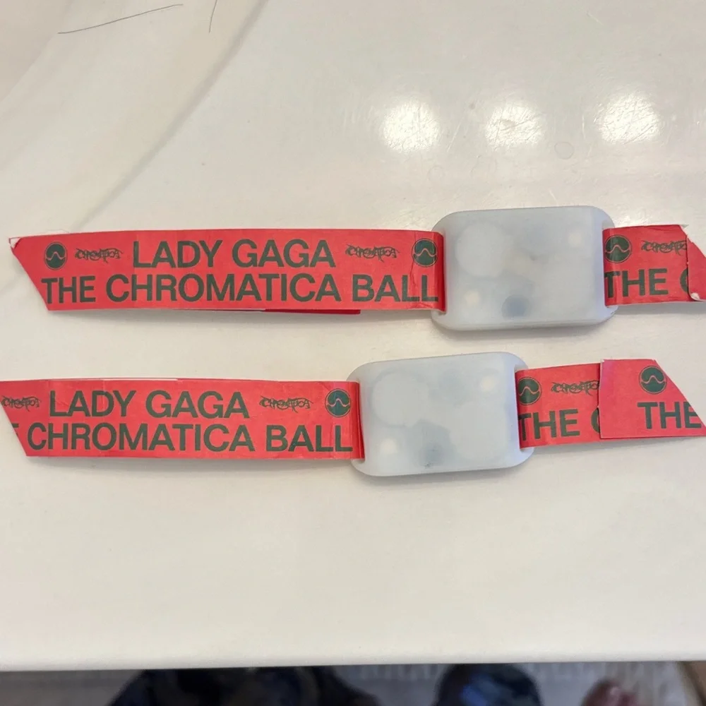 Chromatica Ball Red Event Wristband - Pair